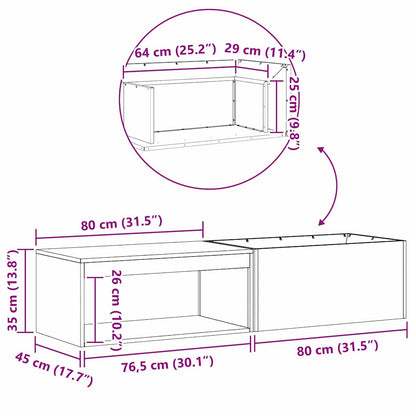 Focolare Nero 160 x 45 x 35 cm Acciaio