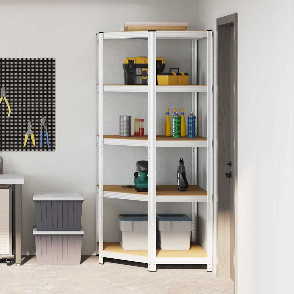Mensola angolare Argento 90 x 90 x 198 cm Legno multistrato | homemem39