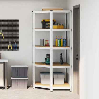 Mensola angolare Argento 90 x 90 x 198 cm Legno multistrato | homemem39
