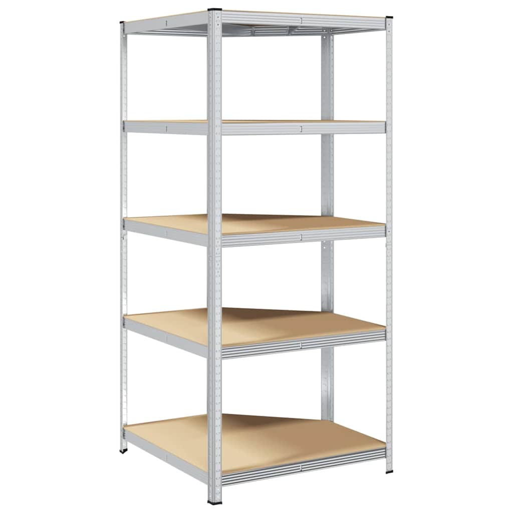 Mensola angolare Argento 90 x 90 x 198 cm Legno multistrato | homemem39