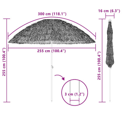 Ombrello da giardino Naturale 255 x 255 x 255 cm | homemem39