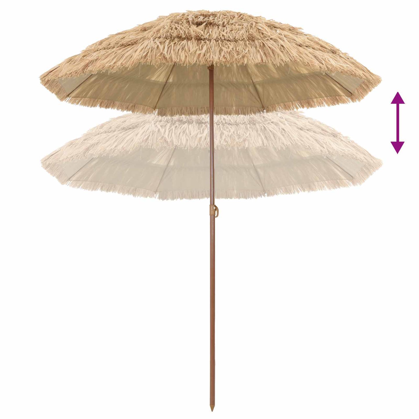 Ombrellone da Spiaggia Naturale 160 x 160 x 196 cm | homemem39