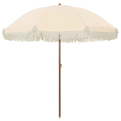 Ombrellone da Spiaggia Giallo e Bianco 205 x 205 x 210 cm | homemem39