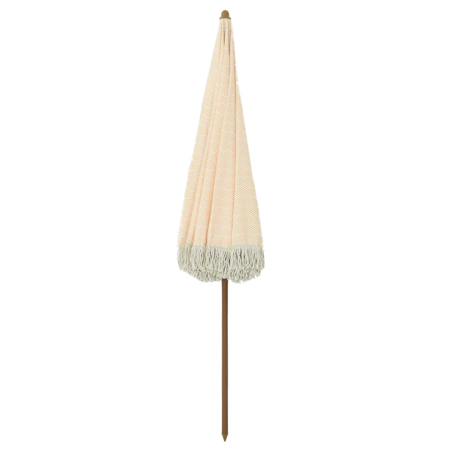 Ombrellone da Spiaggia Giallo e Bianco 205 x 205 x 210 cm | homemem39