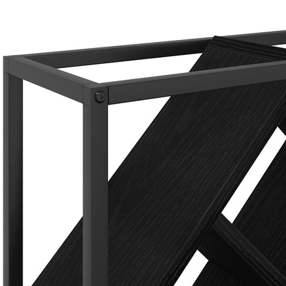 Portabottiglie Rovere Nero 51 x 18 x 52,5 cm Legno multistrato