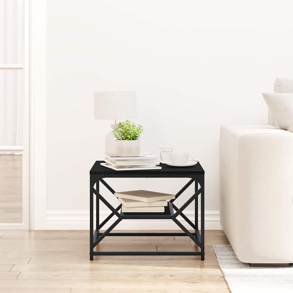 Tavolino da salotto Rovere Nero 51 x 50 x 40 cm