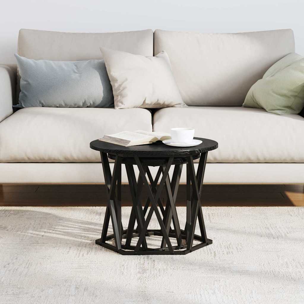 Tavolo laterale 2 pcs Rovere Nero