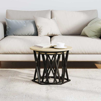 Tavolo laterale 2 pcs Rovere Sonoma