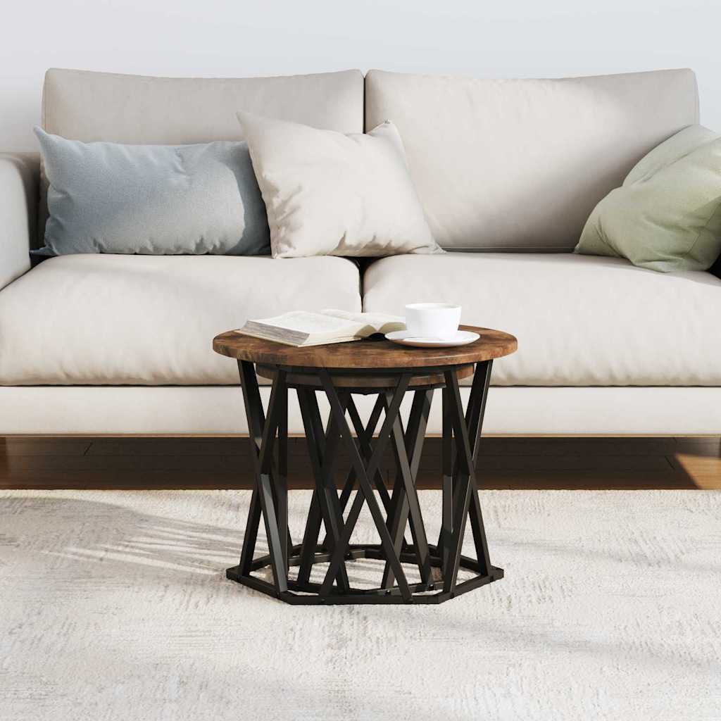 Tavolo laterale 2 pcs Rovere fumé