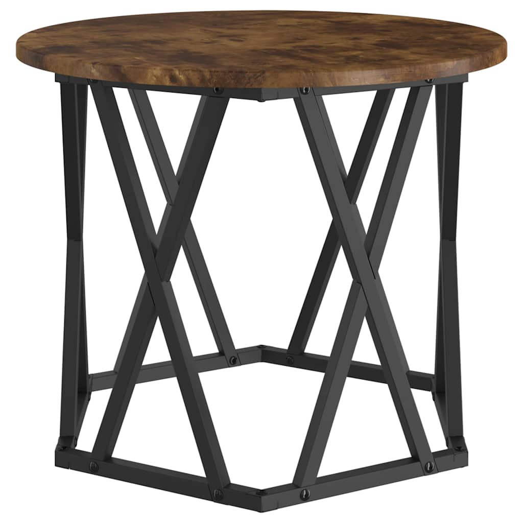 Tavolo laterale 2 pcs Rovere fumé