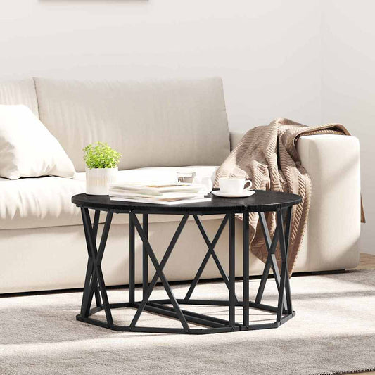 Tavolino da salotto Rovere Nero 80 x 80 x 42 cm | homemem39