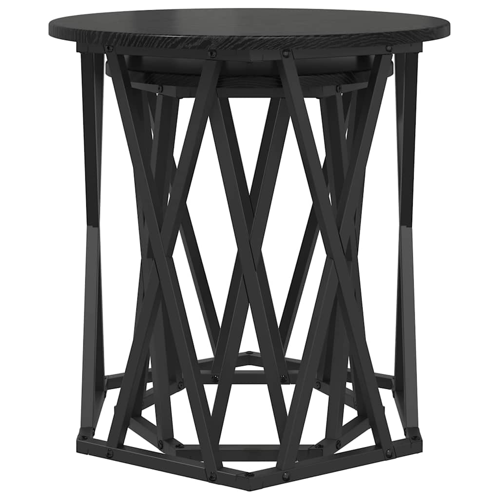 Tavolino da salotto 2 pcs Rovere Nero