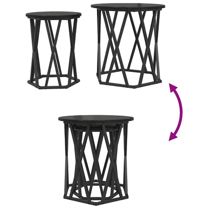 Tavolino da salotto 2 pcs Rovere Nero