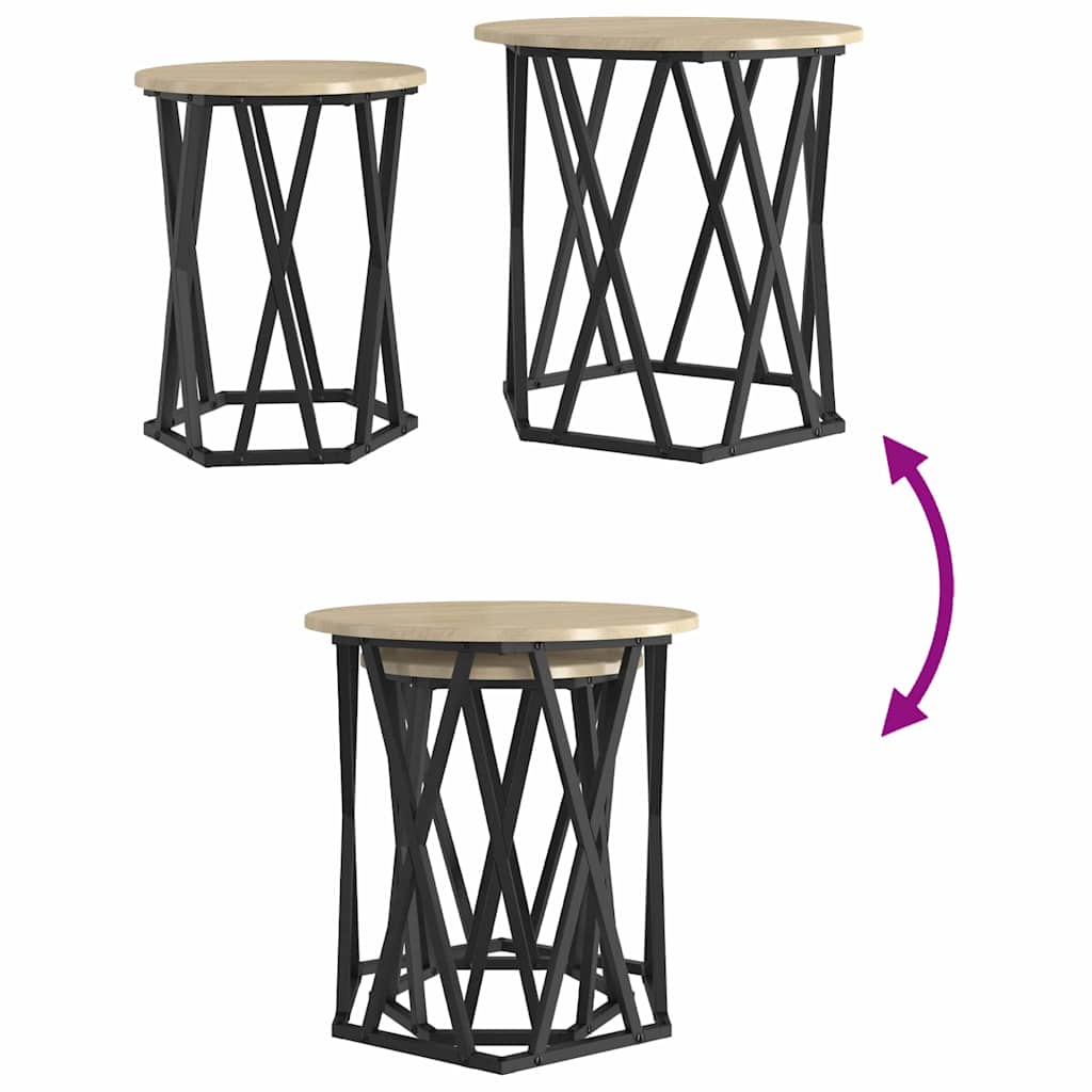 Tavolino da salotto 2 pcs Rovere Sonoma