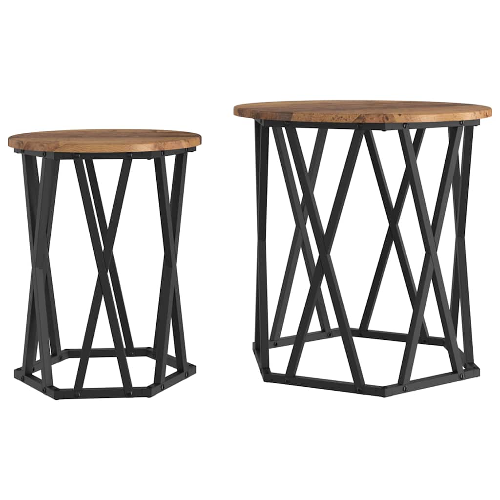 Tavolino da salotto 2 pcs Legno vecchio