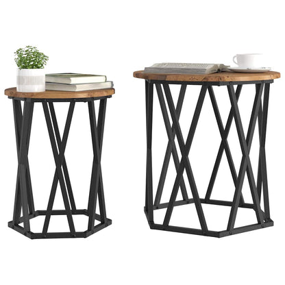 Tavolino da salotto 2 pcs Legno vecchio