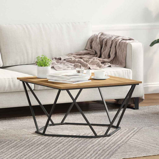 Tavolino da salotto Rovere artigianale 80 x 80 x 45 cm | homemem39