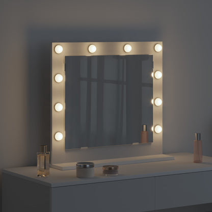 Specchio da Vanità Rettangolare Bianco 60 x 55 x 18 cm