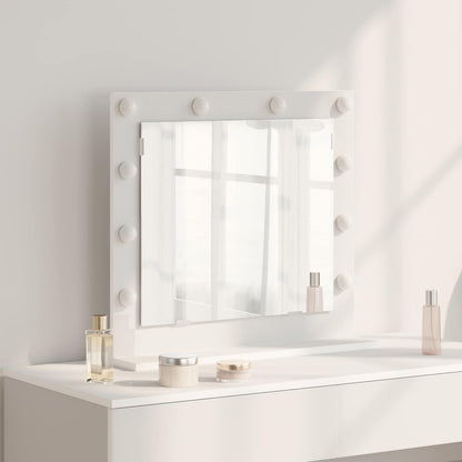Specchio da Vanità Rettangolare Bianco 60 x 55 x 18 cm | homemem39