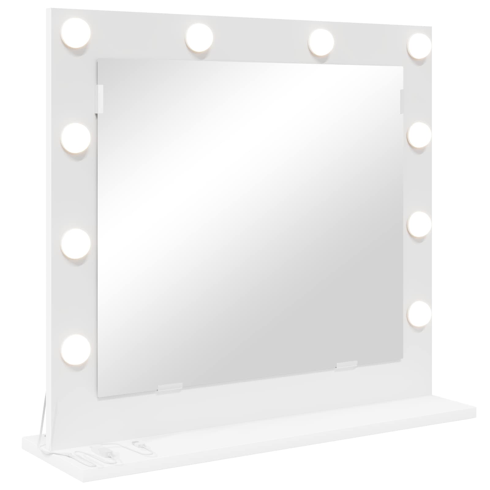 Specchio da Vanità Rettangolare Bianco 60 x 55 x 18 cm | homemem39