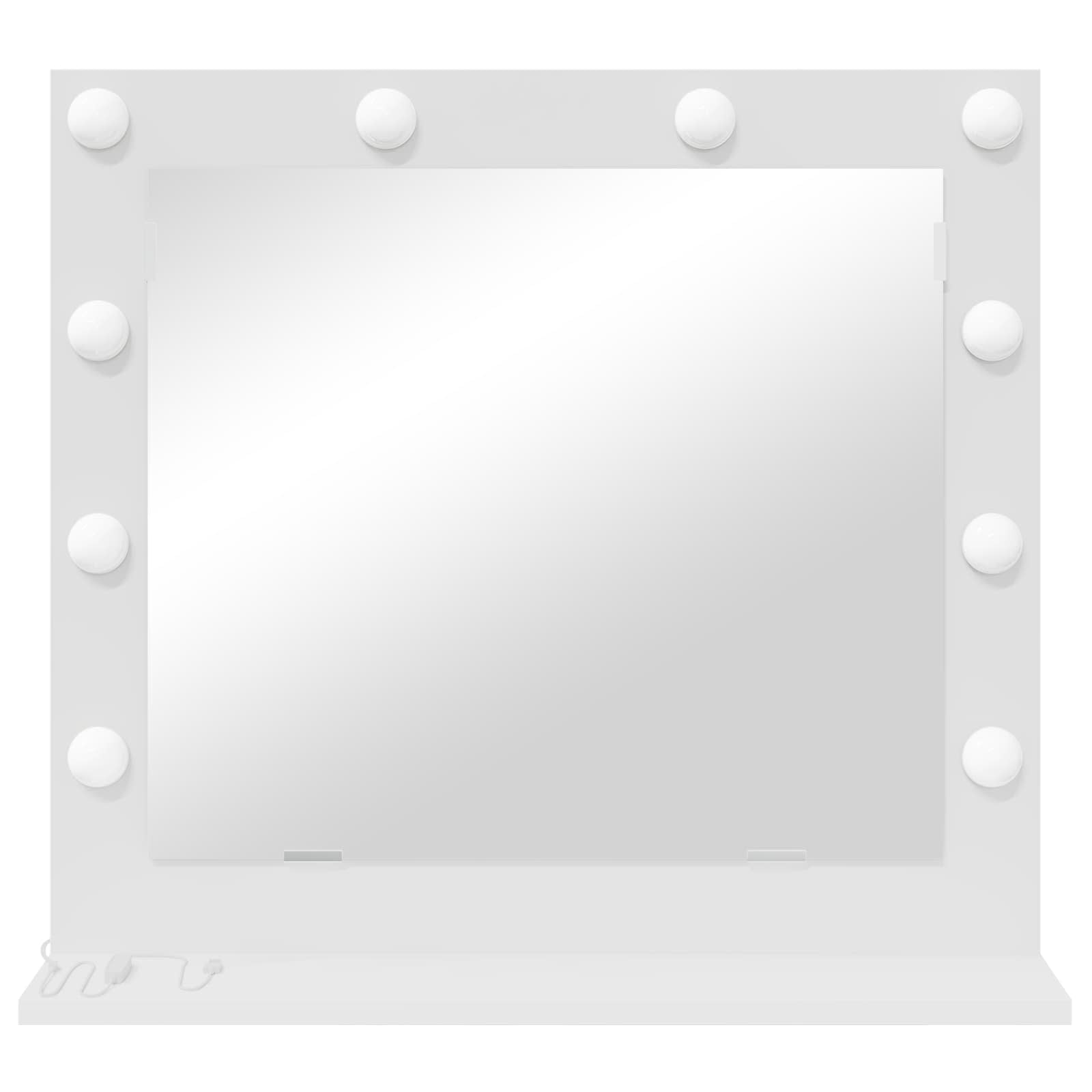 Specchio da Vanità Rettangolare Bianco 60 x 55 x 18 cm | homemem39