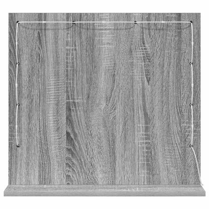 Specchio da Vanità Rettangolare Grigio Sonoma 60 x 55 x 18 cm