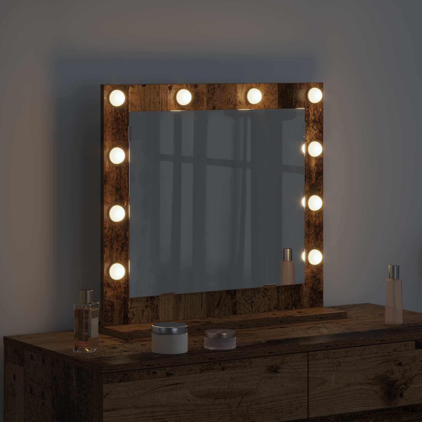 Specchio da Vanità Rettangolare Legno vecchio 60 x 55 x 18 cm | homemem39