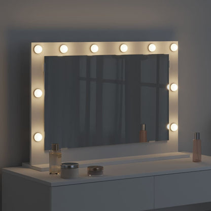 Specchio da Vanità Rettangolare Bianco 80 x 15 x 18 cm