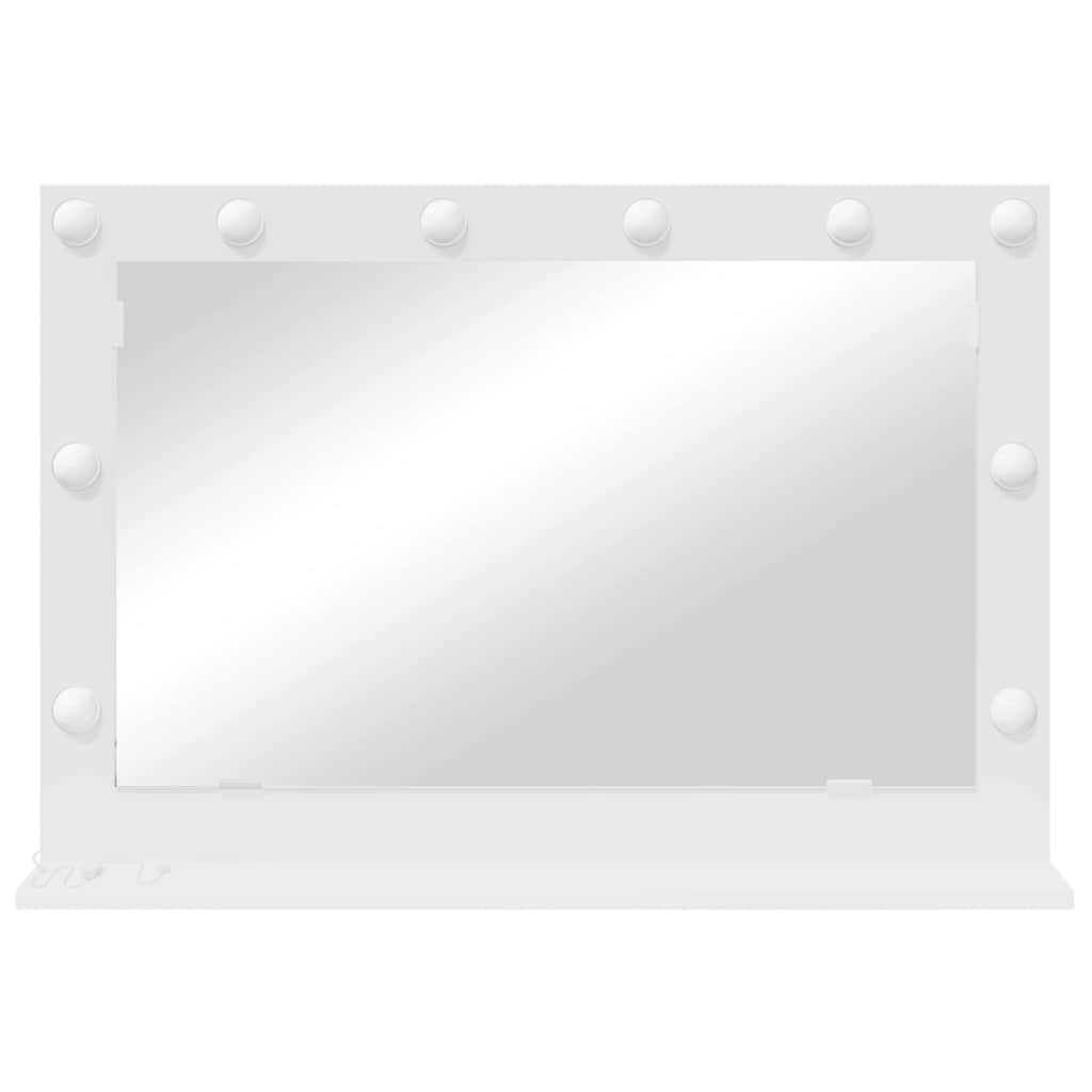 Specchio da Vanità Rettangolare Bianco 80 x 15 x 18 cm