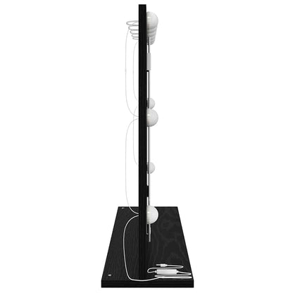 Specchio da Vanità Rettangolare Rovere Nero 80 x 15 x 18 cm
