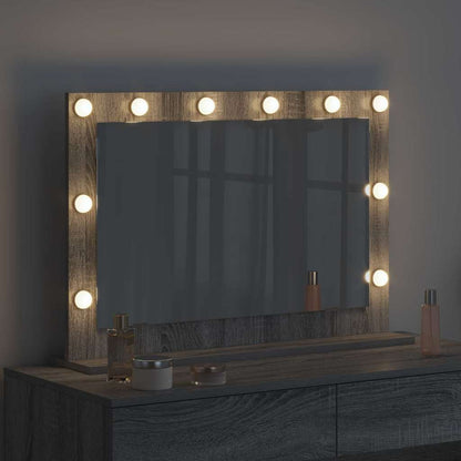 Specchio da Vanità Rettangolare Grigio Sonoma 80 x 55 x 18 cm | homemem39