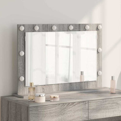 Specchio da Vanità Rettangolare Grigio Sonoma 80 x 55 x 18 cm