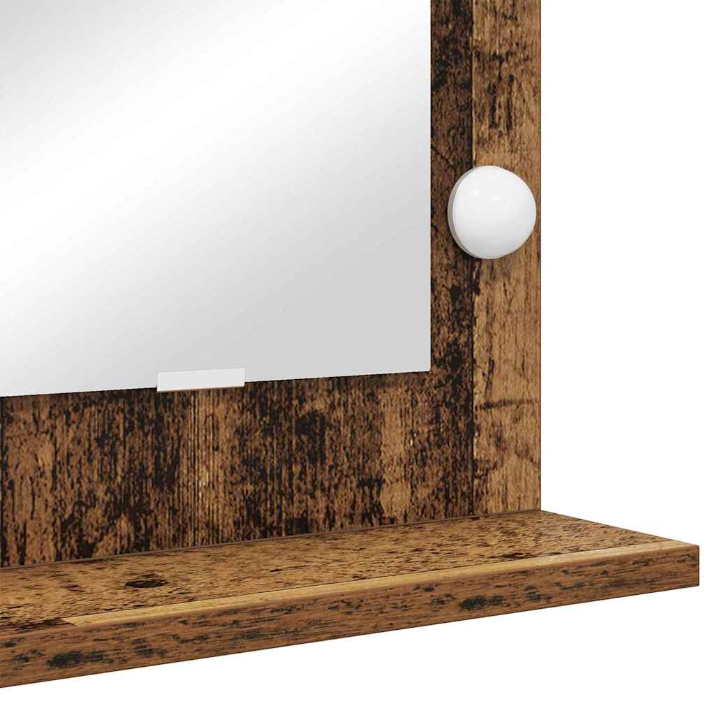 Specchio da Vanità Rettangolare Legno vecchio 80 x 55 x 18 cm