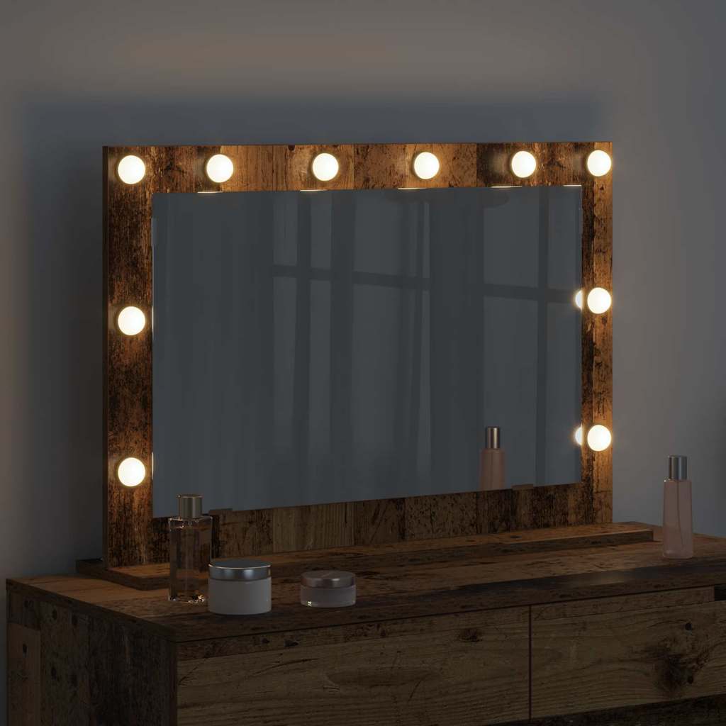 Specchio da Vanità Rettangolare Legno vecchio 80 x 55 x 18 cm | homemem39