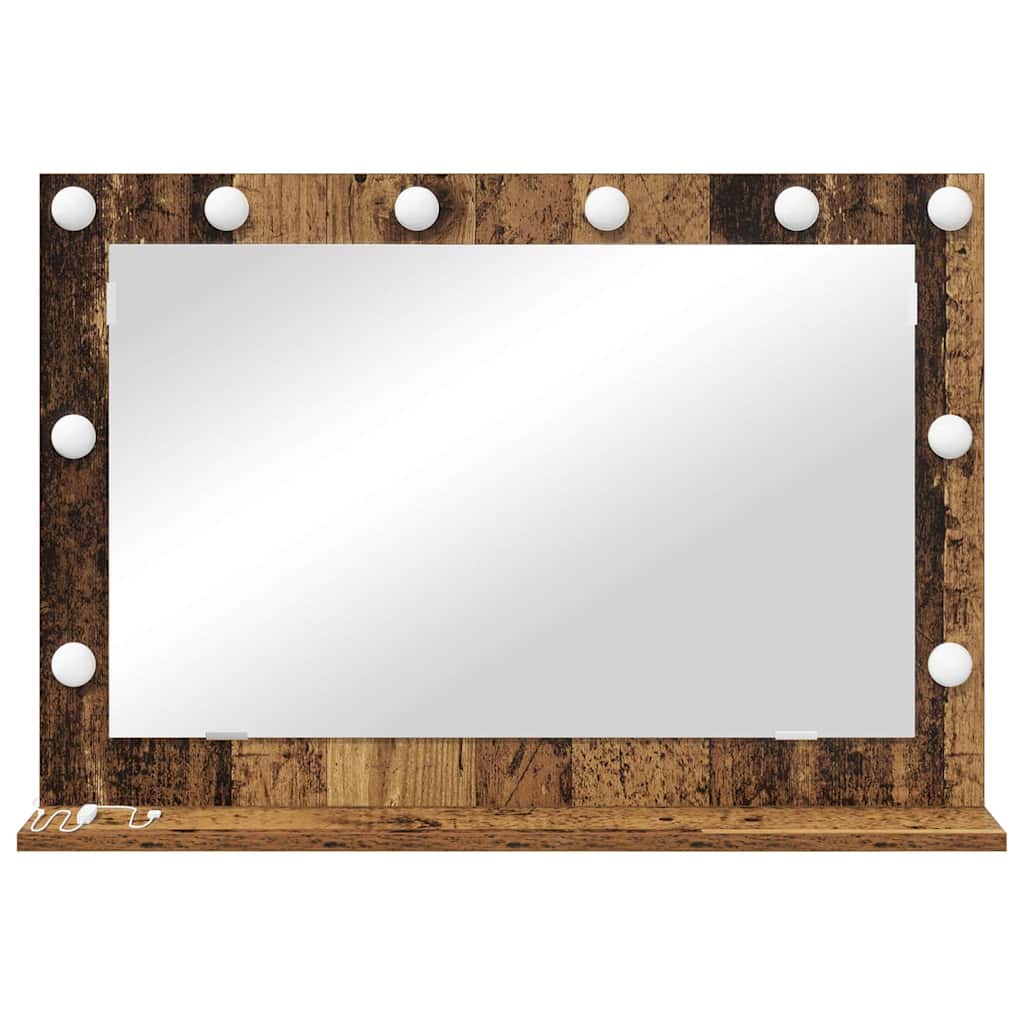 Specchio da Vanità Rettangolare Legno vecchio 80 x 55 x 18 cm | homemem39
