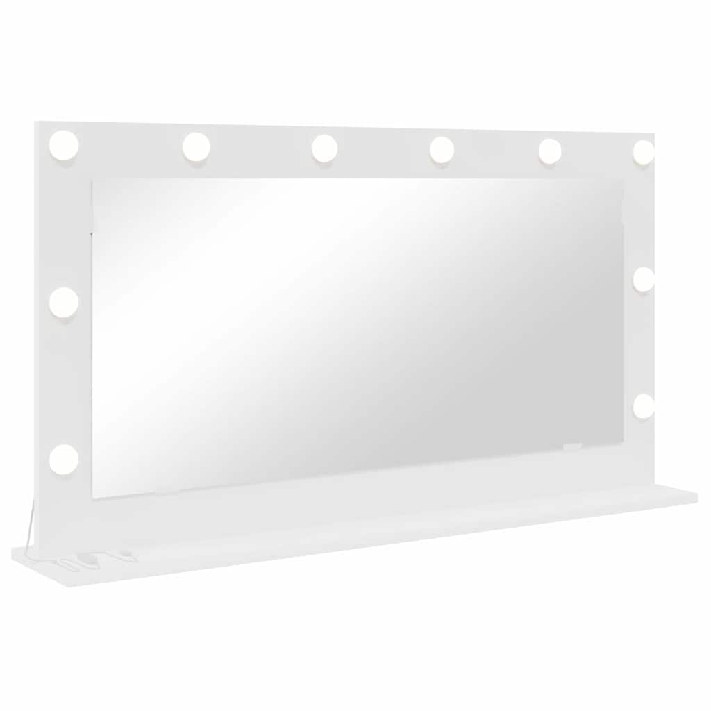 Specchio da Vanità Rettangolare Bianco 100 x 55 x 18 cm