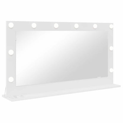 Specchio da Vanità Rettangolare Bianco 100 x 55 x 18 cm