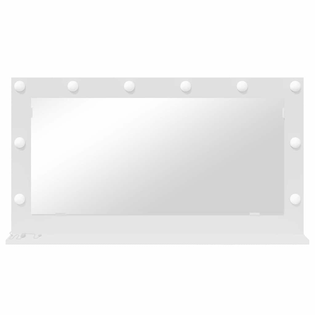 Specchio da Vanità Rettangolare Bianco 100 x 55 x 18 cm