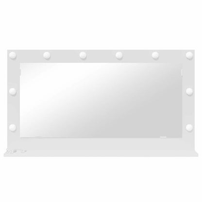 Specchio da Vanità Rettangolare Bianco 100 x 55 x 18 cm