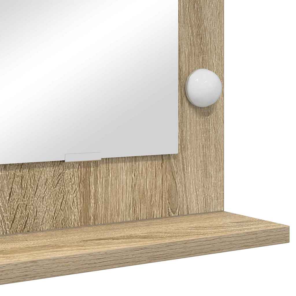 Specchio da Vanità Rettangolare Rovere Sonoma 100 x 55 x 18 cm | homemem39