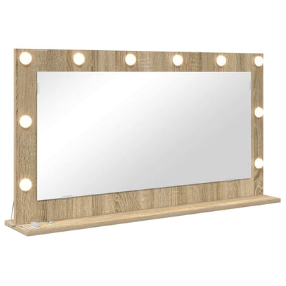 Specchio da Vanità Rettangolare Rovere Sonoma 100 x 55 x 18 cm