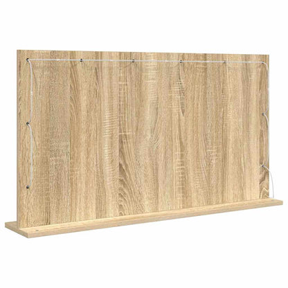 Specchio da Vanità Rettangolare Rovere Sonoma 100 x 55 x 18 cm