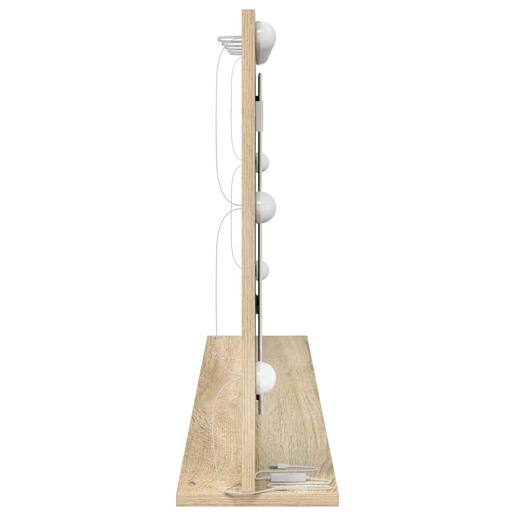 Specchio da Vanità Rettangolare Rovere Sonoma 100 x 55 x 18 cm