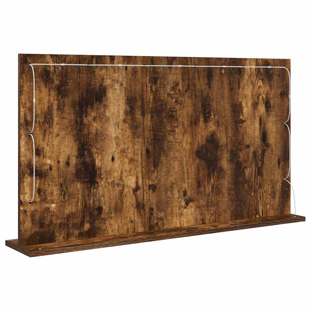 Specchio da Vanità Rettangolare Rovere fumé 100 x 55 x 18 cm