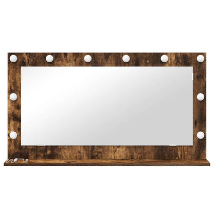 Specchio da Vanità Rettangolare Rovere fumé 100 x 55 x 18 cm