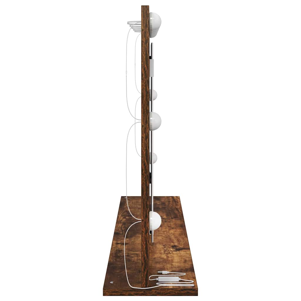Specchio da Vanità Rettangolare Rovere fumé 100 x 55 x 18 cm