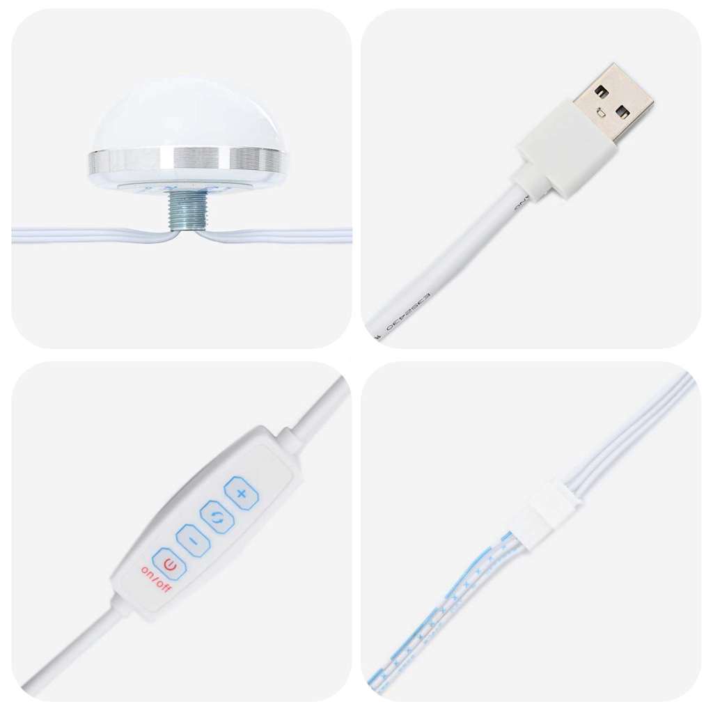 Specchio da Vanità Rettangolare Grigio Sonoma 100 x 55 x 18 cm