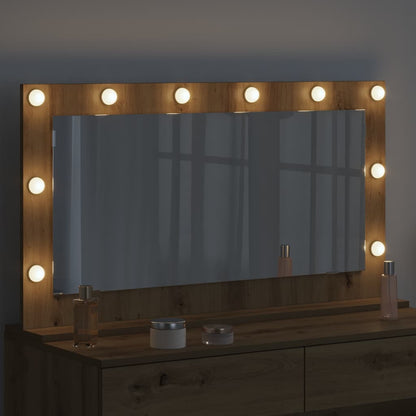 Specchio da Vanità Rovere artigianale 100 x 55 x 18 cm | homemem39