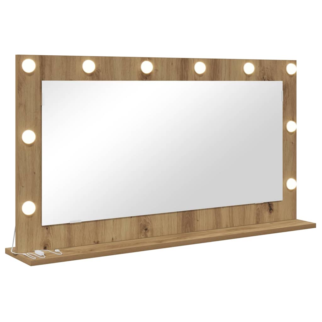 Specchio da Vanità Rovere artigianale 100 x 55 x 18 cm | homemem39