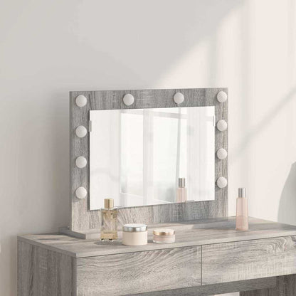 Specchio da Vanità Rettangolare Grigio Sonoma 60 x 45 x 18 cm